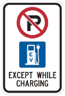 Sign Except While Charging